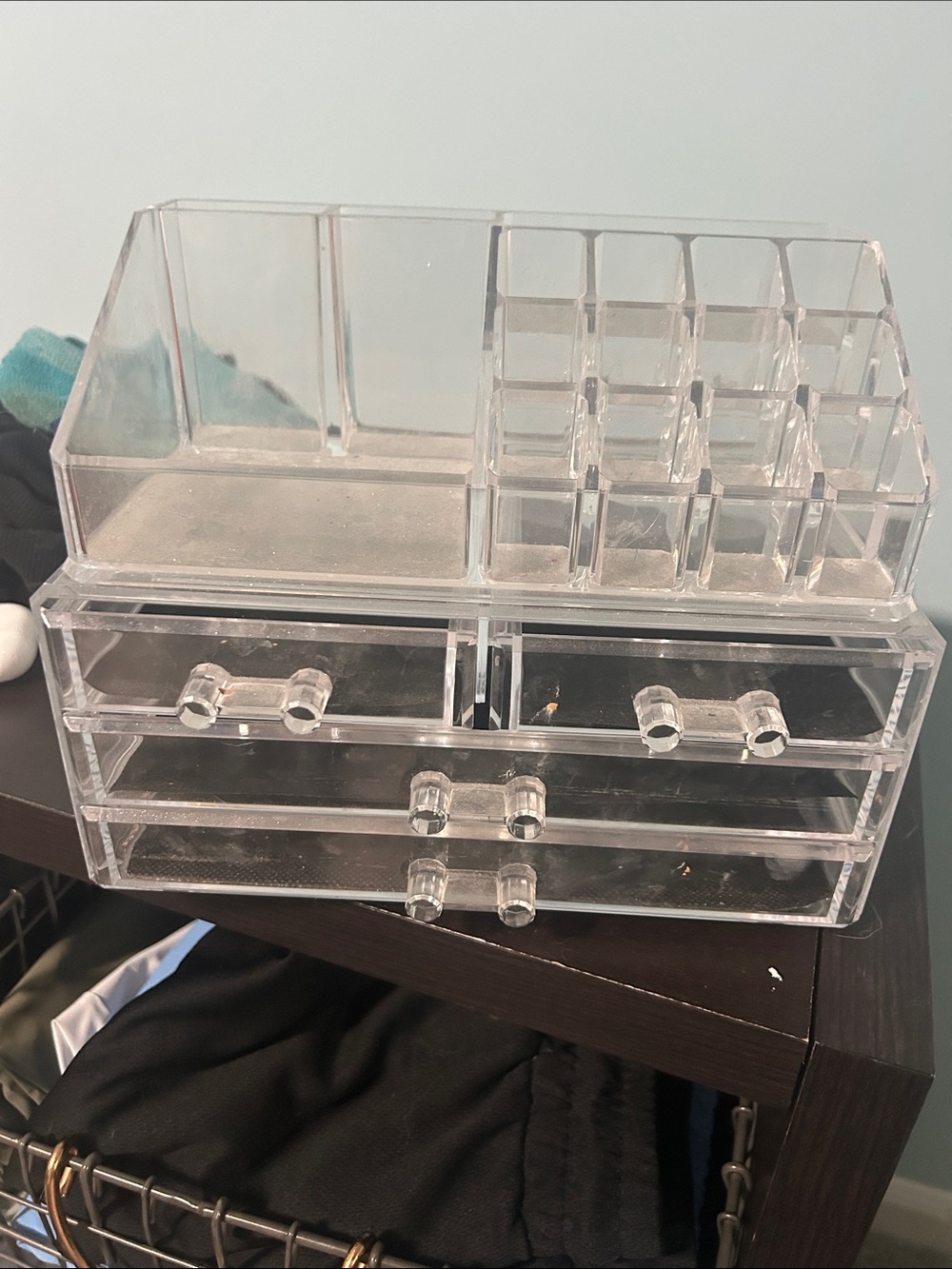 Amazon Clear Acrylic Makeup Organizer with Multiple Compartments